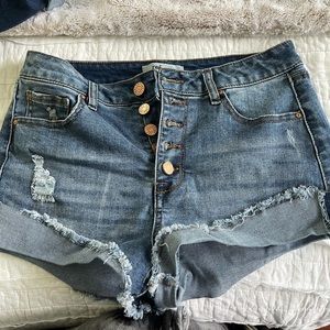 High Wasited Jean Shorts